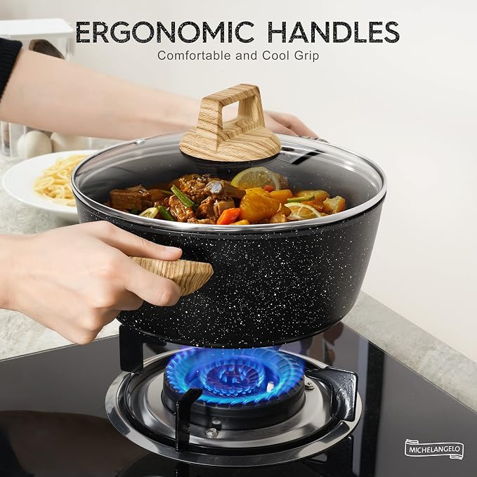 MICHELANGELO 4.3 Quart Nonstick Soup Pot - Image 5