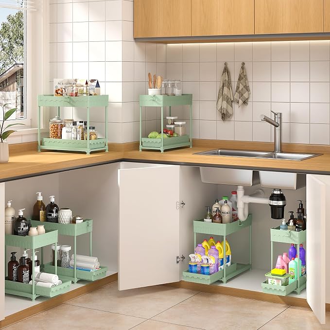 Sevenblue Under Sink Organizer, Bathroom Organizers and Storage, 2 Tier - Image 4
