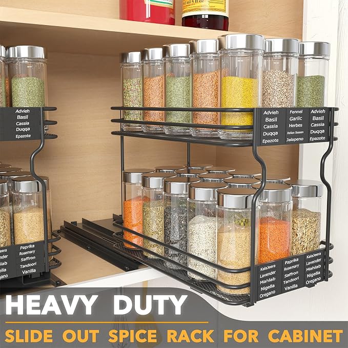 SpaceAid Pull Out Spice Rack Organizer - Image 2
