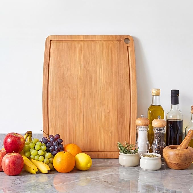 Bamboo Cutting Boards for Kitchen, Carbonized Wood Cutting Board - Image 8