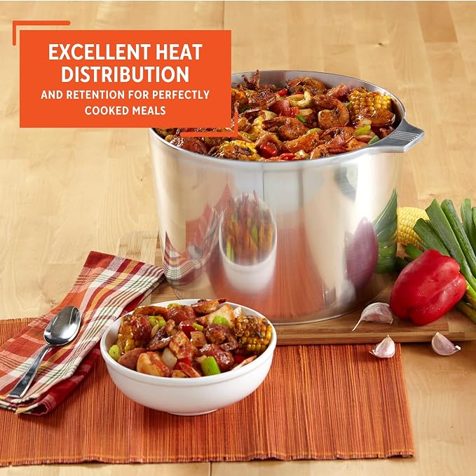 IMUSA USA Heavy Duty Cajun Aluminum Stock Pot 14 Quart - Image 5