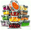 12 Pack Glass Food Storage Container Set by Bestfull