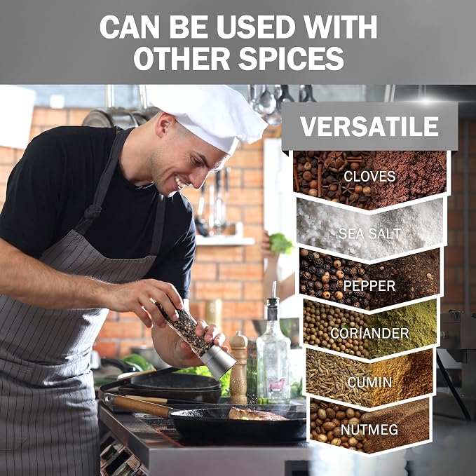 HOME EC Original Stainless Steel Salt or Pepper Grinder 1pk - Image 6