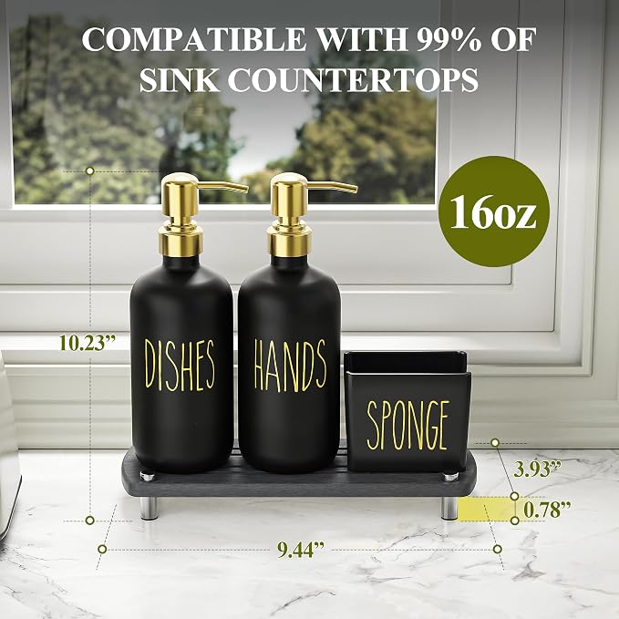 Cisily Kitchen Soap Dispenser Set Comes - Image 6