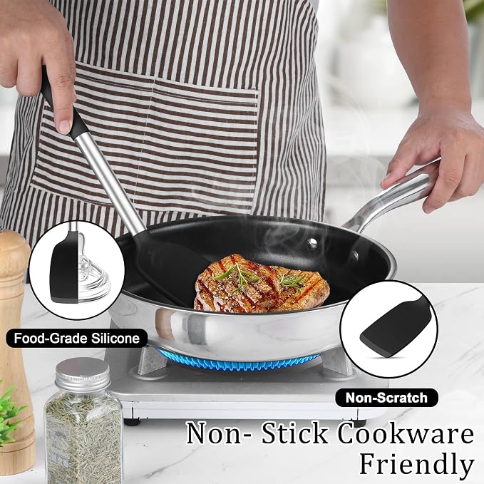 TeamFar Cooking Utensils Set, for Nonstick Cookware Flipping Frying Turning - Image 5