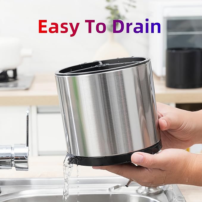 LIBODOUR Kitchen Utensil Holder Extra Large 360°Rotating - Image 6