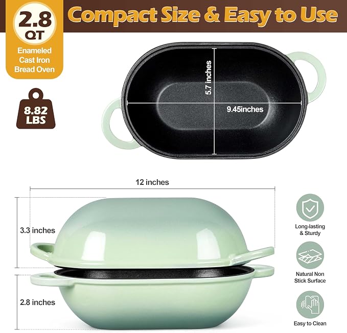 Homikit Enameled Cast Iron Dutch Oven - Image 2