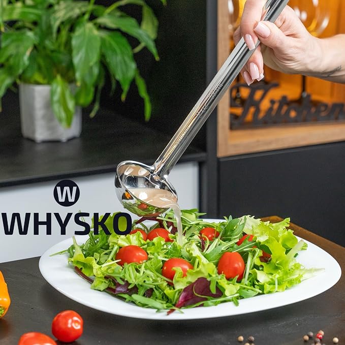 Whysko Soup Ladles Stainless Steel Multipack, 6 & 8 oz Metal Ladle Spoons - Image 8