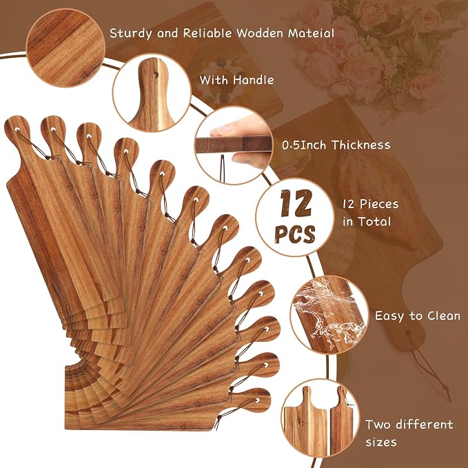 Tanlade 12 Pcs Wood Cutting Board Set Cutting Board - Image 3