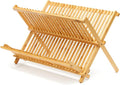 RoyalHouse Premium Natural Bamboo Dish Rack, Collapsible Dish Drainer, Foldable by RoyalHouse