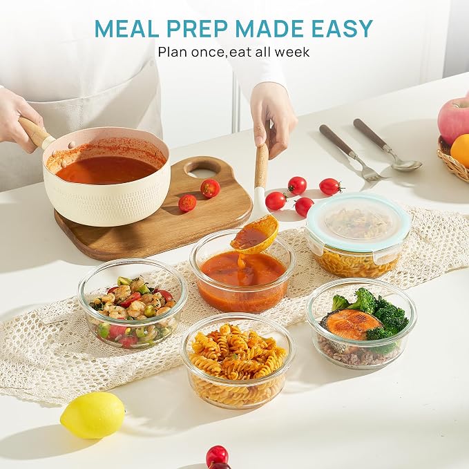 Vtopmart 5Pack 22oz Glass Storage Containers - Image 3