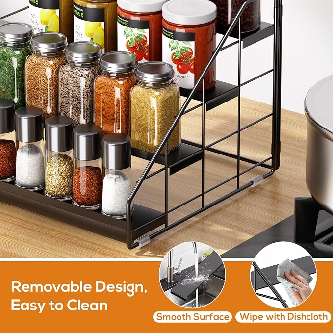 4 Tiered Spice Rack Organizer, 2 Pack Spice Rack Organizer - Image 7