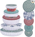 10Pcs Reusable Bowl Covers In 5 Size, Stretch Cloth Fabric Dish Cover Kitchen by CGFOXUO