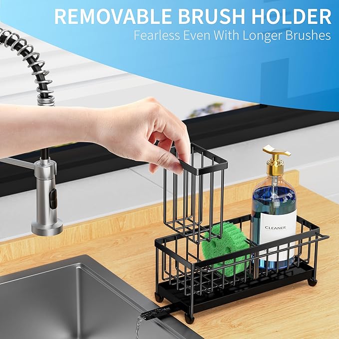 Cisily Sponge Holder for Kitchen Sink, Sink Caddy Organizer - Image 5