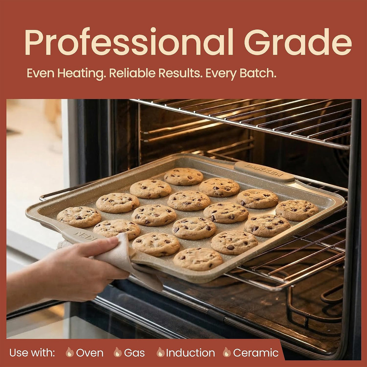 6-Piece Deluxe Nonstick Baking Pan Set - Professional Grade Carbon