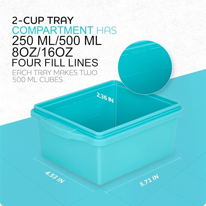 Xomoo 2 Cup Silicone Freezer Trays - Image 5