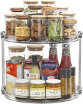 LAMU 2 Tier Lazy Susan Organizer 12 inch Large Lazy Susan Turntable Rotating by YourHome-OrganizationHelper