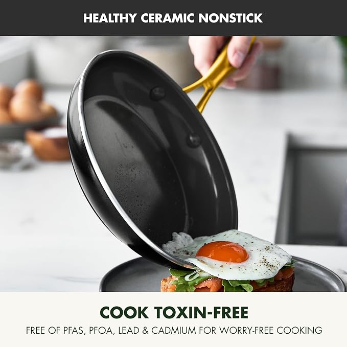 GreenPan Swift Cookware 10" Frying Pan Skillet, Healthy Ceramic Nonstick Coating - Image 2