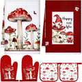 Bencailor 6 Pcs Mushroom Kitchen Towels Oven Mitts and Pot Holders Decorative by Bencailor
