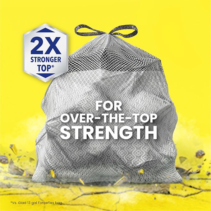 Glad ForceFlex MaxStrength Kitchen Trash Bags, 20 Gal, Fresh Clean Febreze - Image 3