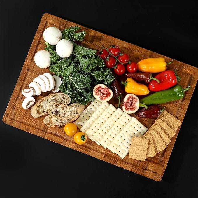XXXLarge Bamboo Cutting Boards Charcuterie Board Best Non Toxic Large Butcher - Image 5
