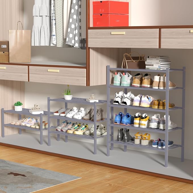 ROMGUAR CRAFT 5 Tier Bamboo Shoe Rack - Image 4