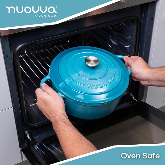 Cast Iron Dutch Oven with Lid – Non-Stick Ovenproof Enamelled Casserole Pot – - Image 3