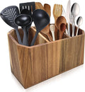 Large Kitchen Utensil Holder for Countertop – Acacia Wood Utensil Organizer by Dstuff