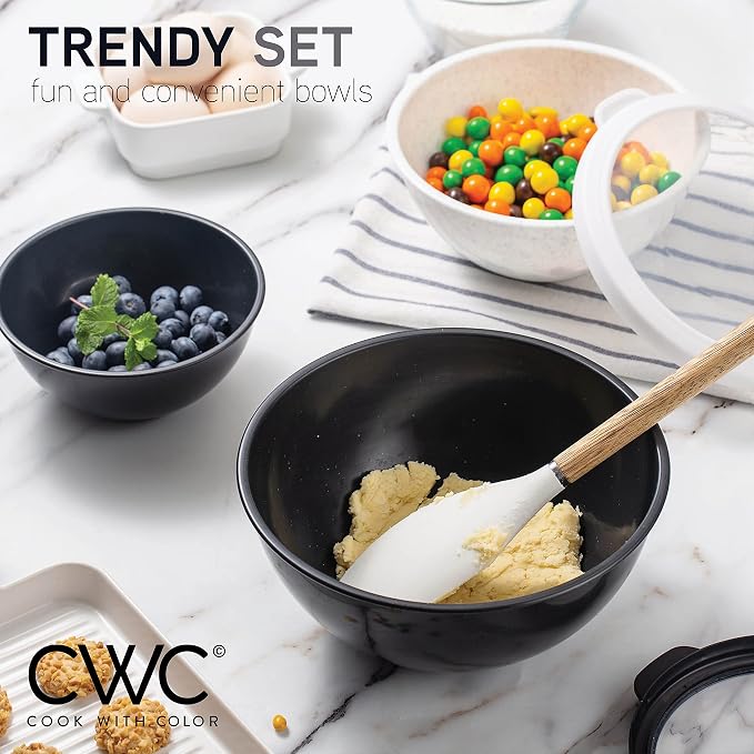 COOK WITH COLOR Mixing Bowls with TPR Lids - Image 7