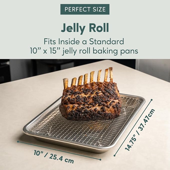 Ultra Cuisine Oven-Safe, Dishwasher-Safe 100% Stainless Steel Cooling & Baking - Image 3