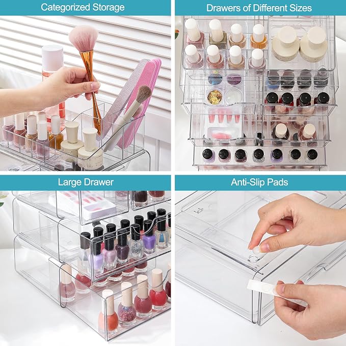 Vtopmart 5 Tier Clear Makeup Organizer - Image 5