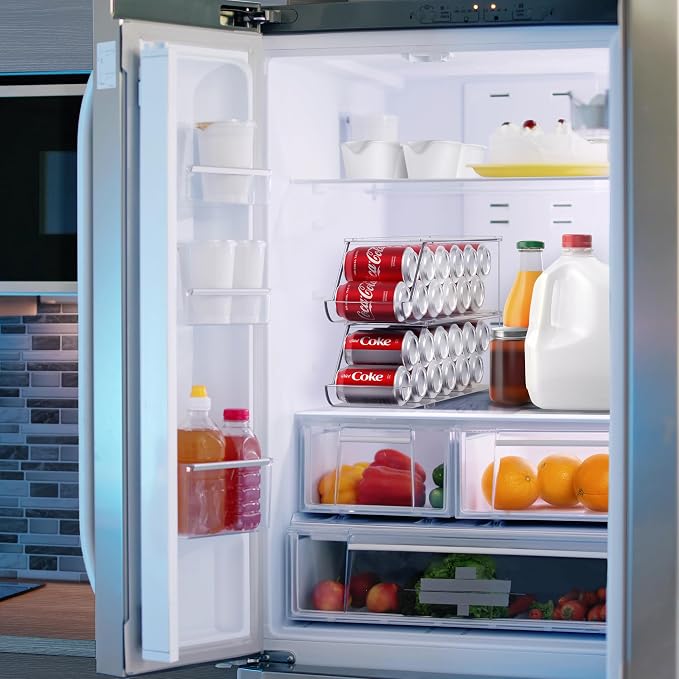 Sorbus Soda Can Organizer for Refrigerator Stackable Can Holder Dispenser - Image 3
