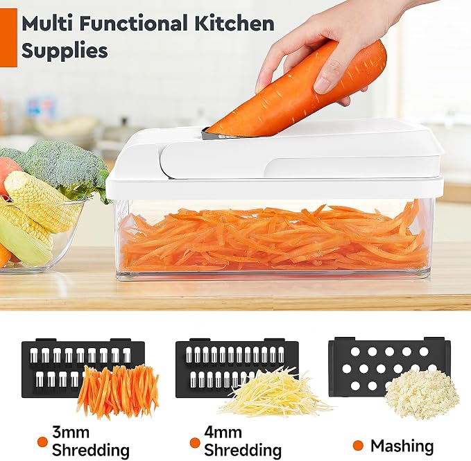 MealHelper 12-in-1 Vegetable Chopper, 7 Blade Veggie Chopper, Practical Food - Image 5