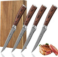 Wakoli EDIB 4-Piece Damascus Steak Knife Set – Professional Dining Kitchen by Wakoli