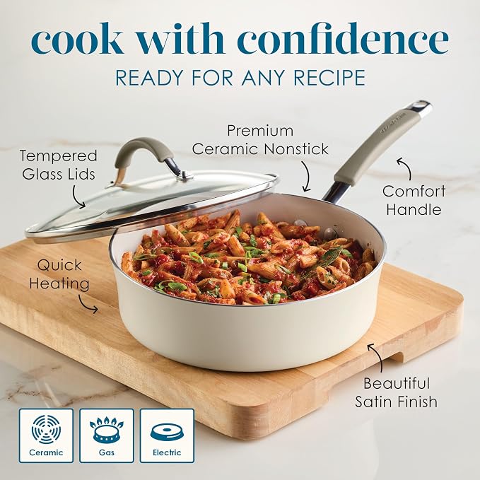 Rachael Ray Cucina Ceramic Nonstick Saute Pan - Image 6