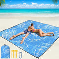 WIWIGO Beach Blanket Waterproof Sandproof Beach Mat 79" X 83"/10'x9'for 2-8 by WIWIGO