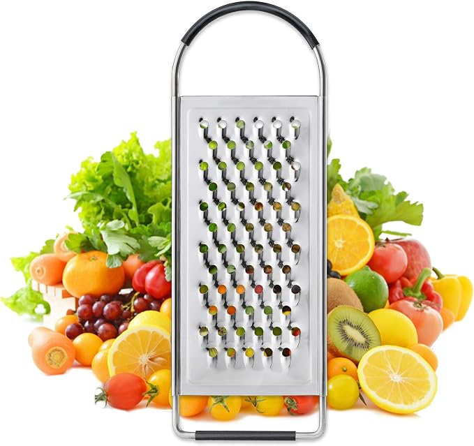 Cheese Grater Handheld, HIA Flat Coarse Stainless Steel Graters - Image 8