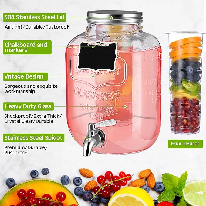 Lallisa 3 Pcs 2.5 Gallon Beverage Dispensers - Image 5
