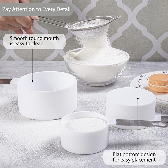 Measuring Cups and Spoons Set of Huygens Kitchen Gadgets 10 Pieces, Stackable - Image 4