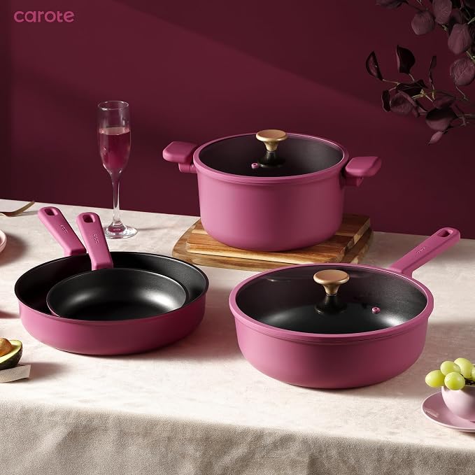 CAROTE Non Stick Pots and Pans Set, Cookware Sets Nonstick, Kitchen Cooking Set - Image 8