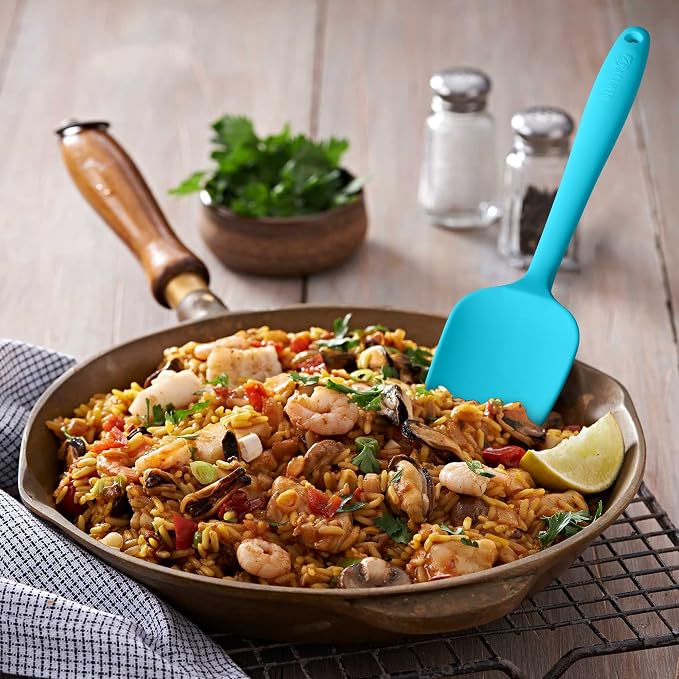 Silicone Spatula 3‑Piece Set Heat Resistant 600°F Non‑Stick Rubber Spatulas - Image 3