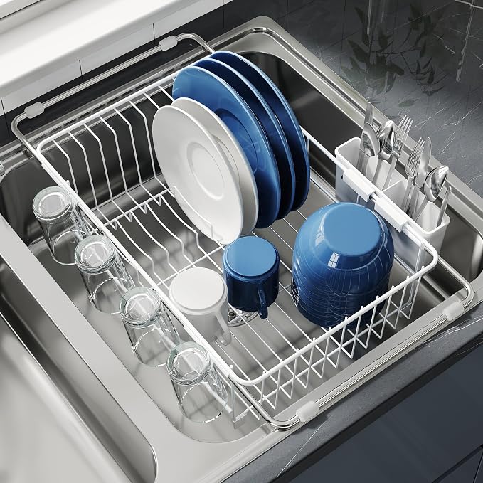 JASIWAY Dish Drying Rack in Sink, Small Dish Drainers by JASIWAY