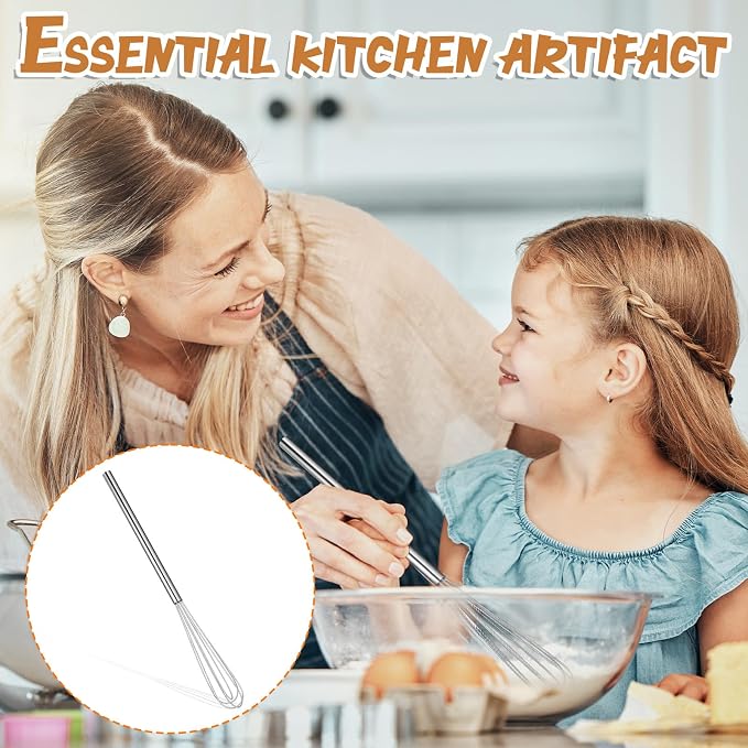 2 Pcs Mini Whisks Set, Stainless Steel Whisk Tiny Egg Whisk, Espresso Matcha - Image 4