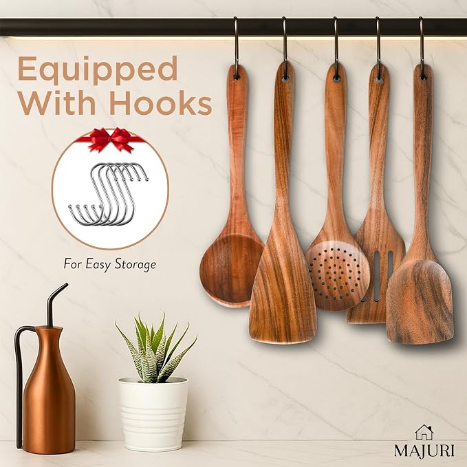 10-Piece Wooden Utensil Set - Image 7