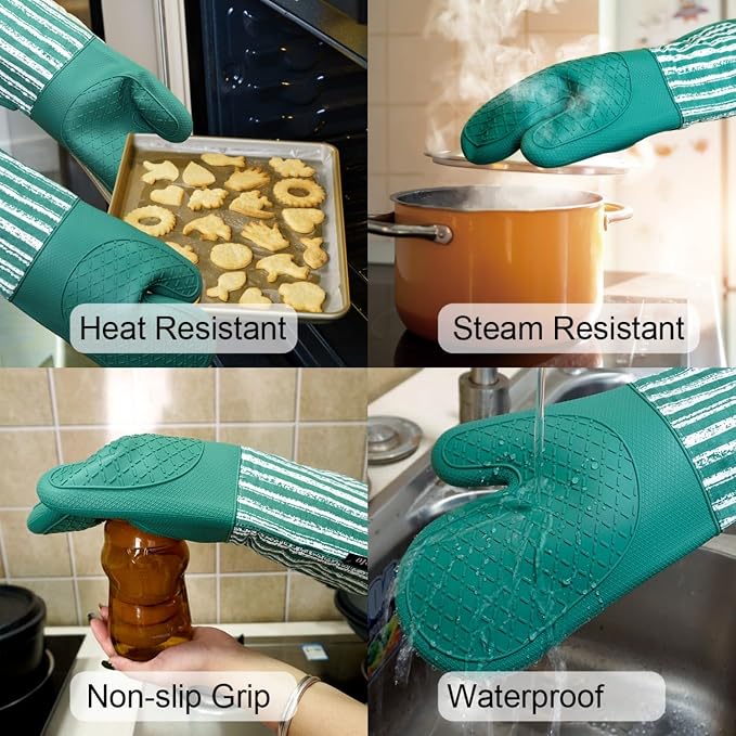 Alselo Silicone Oven Mitts Heat Resistant 932℉ - Image 6