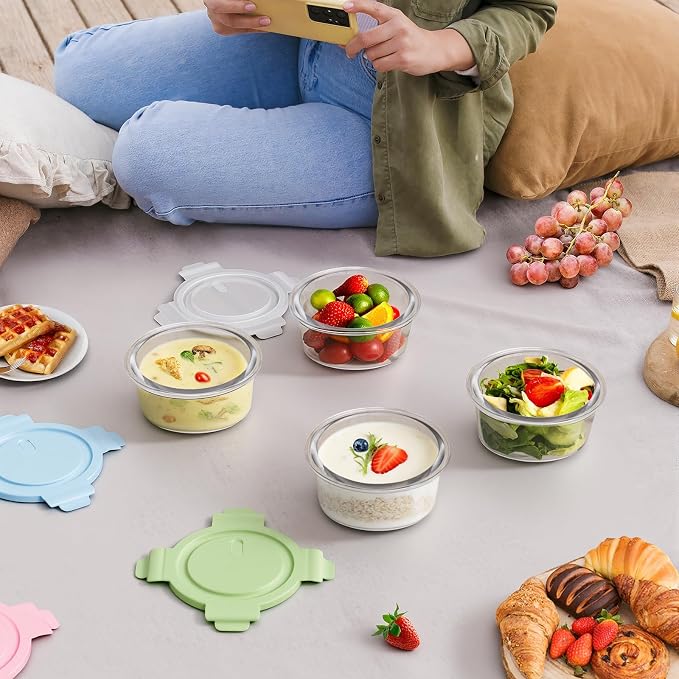 Freshmage 12oz Glass Meal Prep Containers, 1.5 Cup Food Storage Container - Image 9