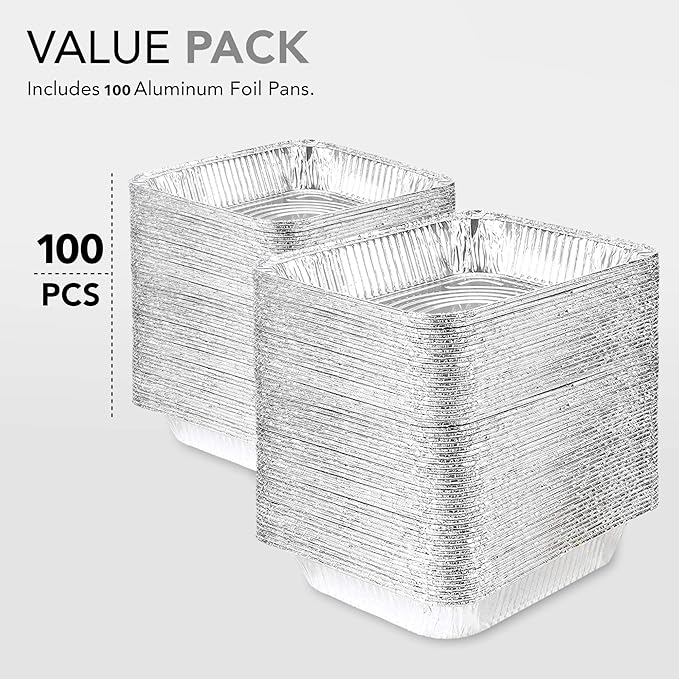 Stock Your Home Aluminum Pans 9x13 Disposable Foil Baking Pans - Image 3
