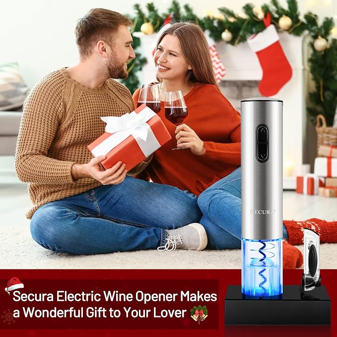 Secura Electric Wine Opener, Automatic Electric Wine Bottle Corkscrew Opener - Image 9