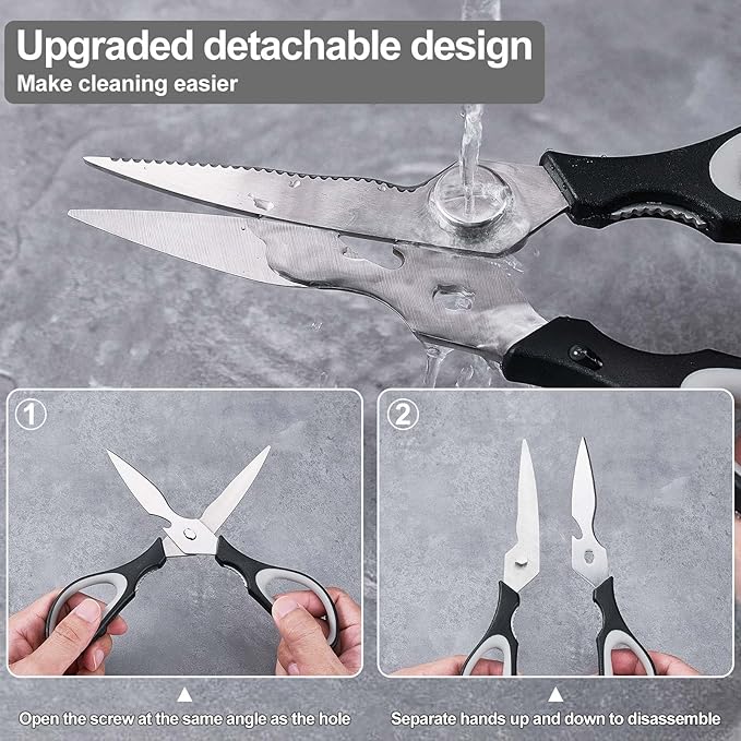 3-Pack Kitchen Shears Heavy Duty All Purpose Stainless Steel Scissors - Image 5