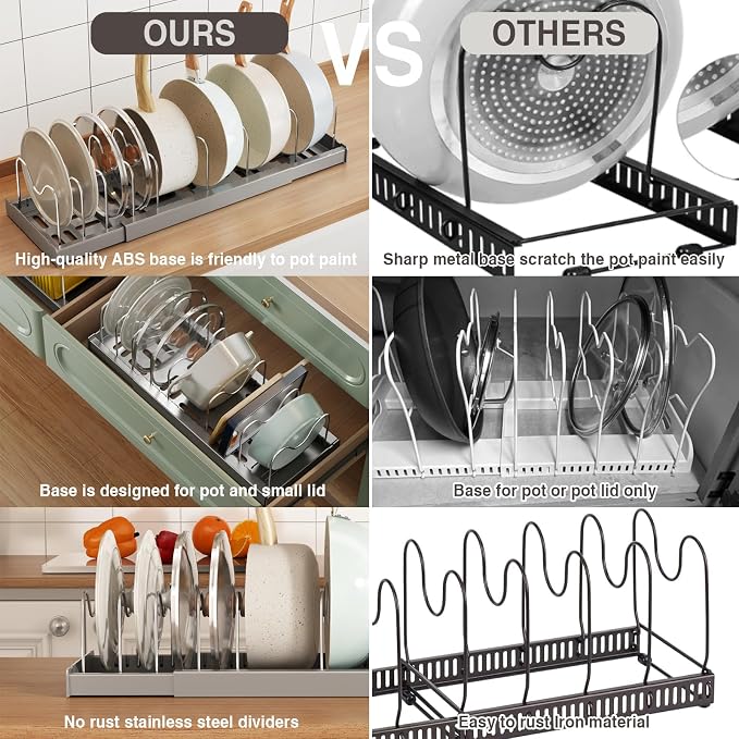 Magheo Expandable Food Storage Container Lid Organizers - Image 5